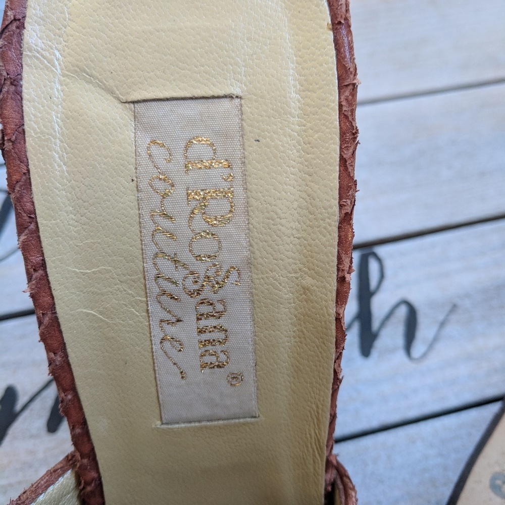 Genuine Snakeskin Python Leather Open Toe Mules - image 6